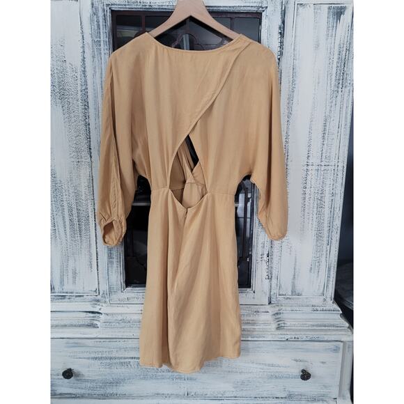 NWT Anthropologie Puff-Sleeve Wrap Mini Dress - Size 10 - Picture 6 of 6
